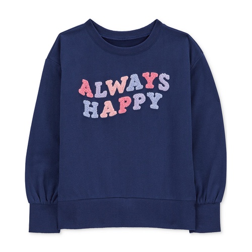 카터스 Little & Big Girls Always Happy French Terry Sweatshirt