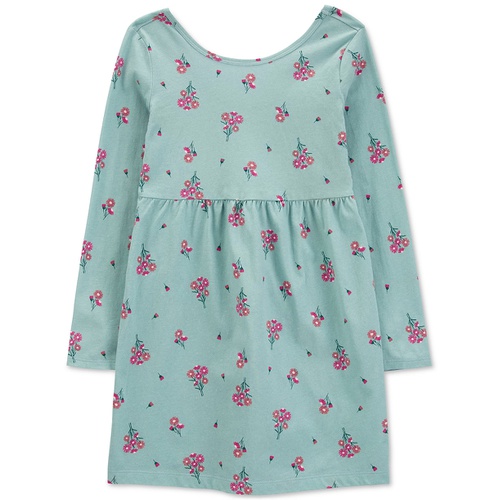 카터스 Little & Big Girls Cotton Floral Jersey Dress