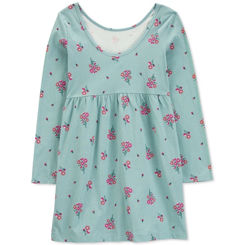 카터스 Little & Big Girls Cotton Floral Jersey Dress