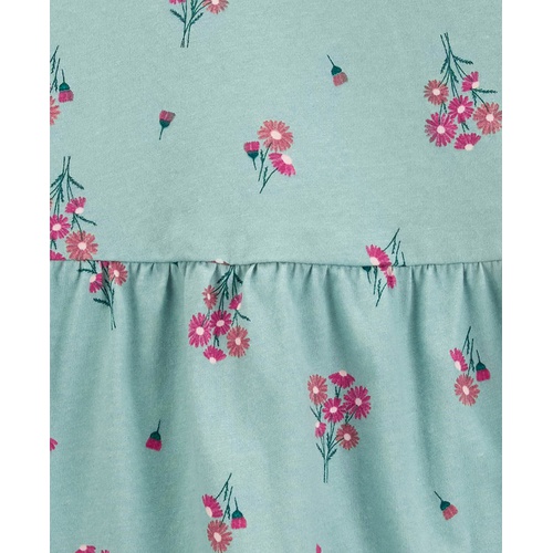 카터스 Little & Big Girls Cotton Floral Jersey Dress