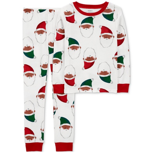 카터스 Little & Big Santa Print 100% Snug Fit Cotton Pajamas 2 Piece Set