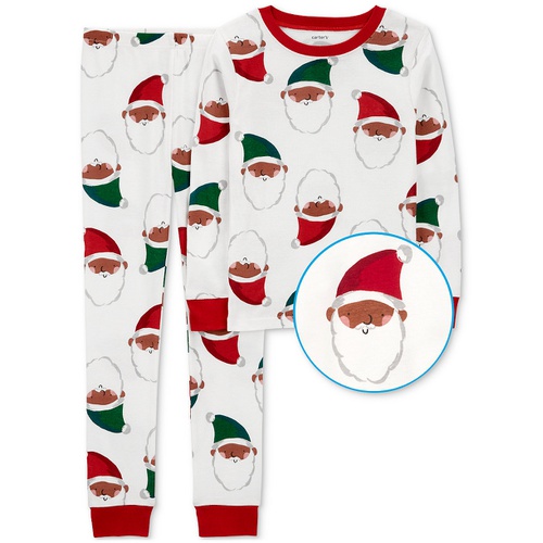 카터스 Little & Big Santa Print 100% Snug Fit Cotton Pajamas 2 Piece Set