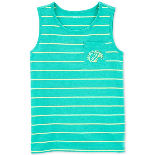 카터스 Little & Big Boys Striped Pocket Tank Top