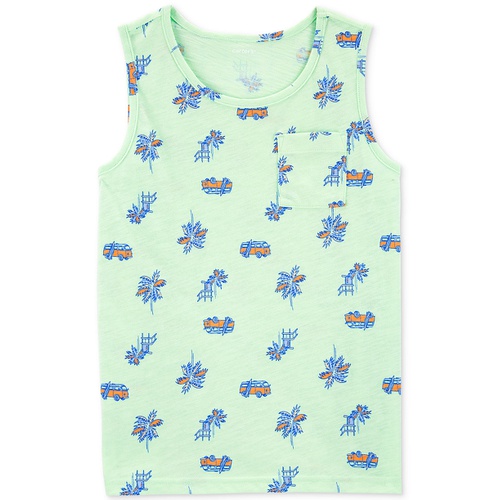 카터스 Little & Big Boys Palm Tree Print Pocket Tank Top