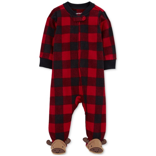 카터스 Baby One Piece Plaid Fleece Zip Up Sleep & Play Footed Pajamast