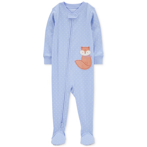 카터스 Baby Girls One Piece Fox 100% Snug Fit Cotton Footed Pajamas