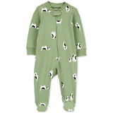 Baby Boys and Baby Girl 2 Way Zip Cotton Sleep & Play Footed Pajamas