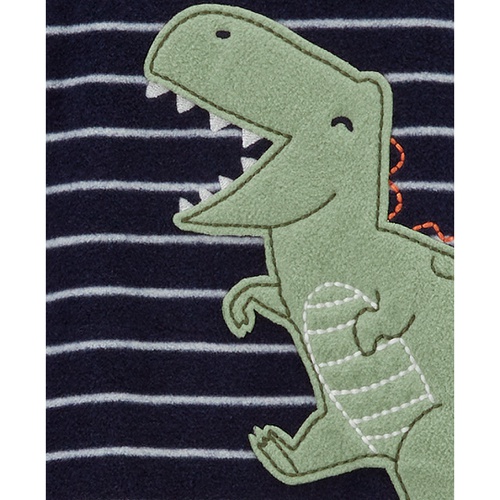 카터스 Baby Boy Fleece Stripe Dinosaur Zip One Piece