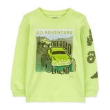 Toddler Boys Off Road Adventure Graphic Thermal Long Sleeve T Shirt