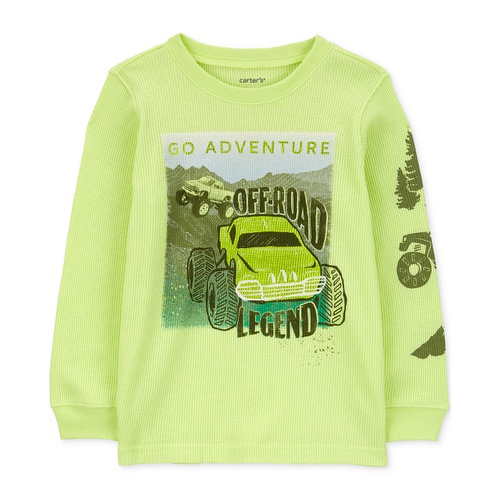 카터스 Toddler Boys Off Road Adventure Graphic Thermal Long Sleeve T Shirt