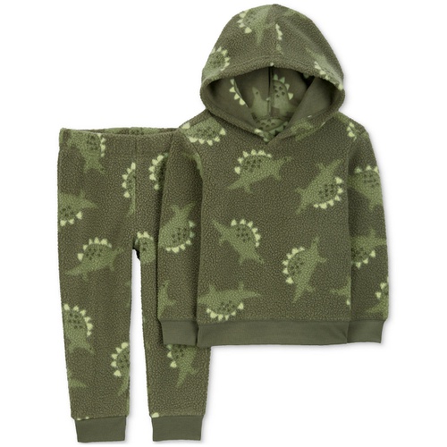 카터스 Toddler Boys Dinosaur Print Fleece Hoodie & Pants 2 Piece Set