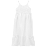 Little and Big Girls Gauze Midi Dress