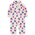 Baby Girls Floral Faux Sherpa Jumpsuit