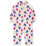 Baby Girls Floral Faux Sherpa Jumpsuit