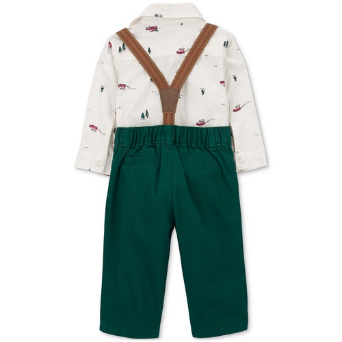 카터스 Baby Boys Christmas Tree Bodysuit Suspenders & Pants Set