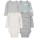 Baby Long Sleeve Cloud Bodysuits Pack of 4