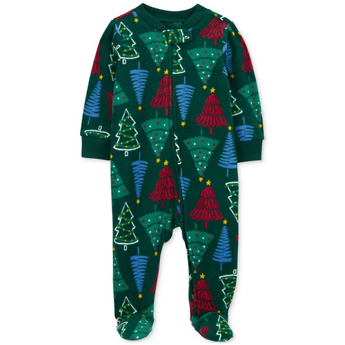 카터스 Baby Christmas Trees Zip Up Fleece Sleep & Play Footed Pajamas