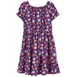 Little & Big Girls Floral Drop Waist Poplin Dress