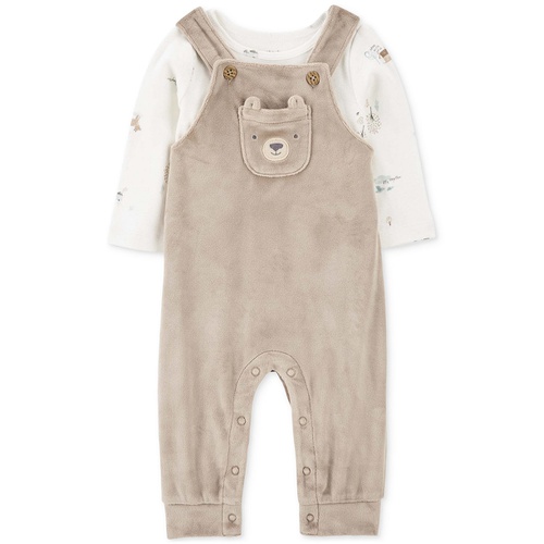 카터스 Baby Long Sleeve T Shirt & Bear Overalls 2 Piece Set