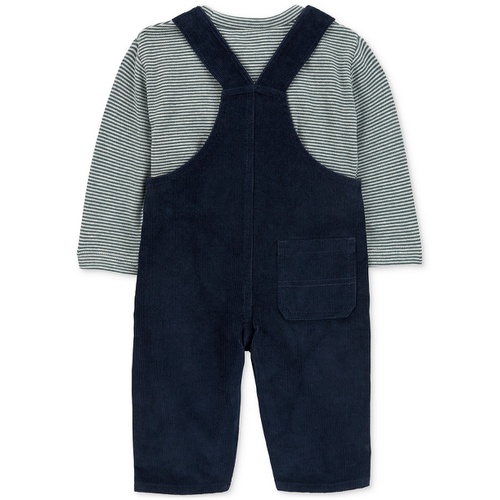 카터스 Baby Boys Striped T Shirt & Corduroy Overall 2 Piece Set