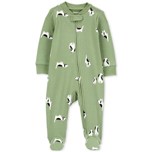 카터스 Baby Boys and Baby Girl 2 Way Zip Cotton Sleep & Play Footed Pajamas