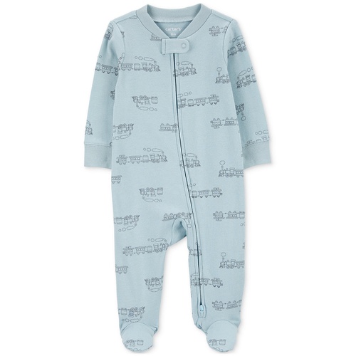 카터스 Baby Boys and Baby Girl 2 Way Zip Cotton Sleep & Play Footed Pajamas