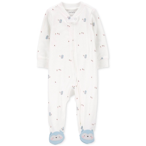 카터스 Baby Boys and Baby Girl 2 Way Zip Cotton Sleep & Play Footed Pajamas