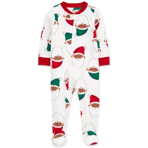 카터스 Baby 1 Piece Santa Fleece Footed Pajamas