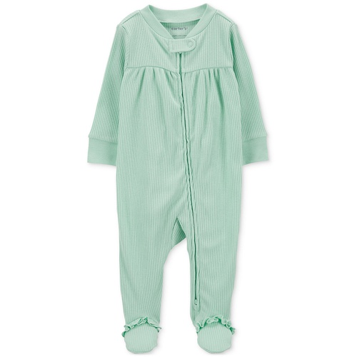 카터스 Baby Boys and Girls Textured 2 Way Zip Sleep & Play Footed Coverallt