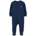 Baby Boys and Girls Textured 2 Way Zip Sleep & Play Footed Coverallt