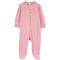 Baby Boys and Girls Textured 2 Way Zip Sleep & Play Footed Coverallt