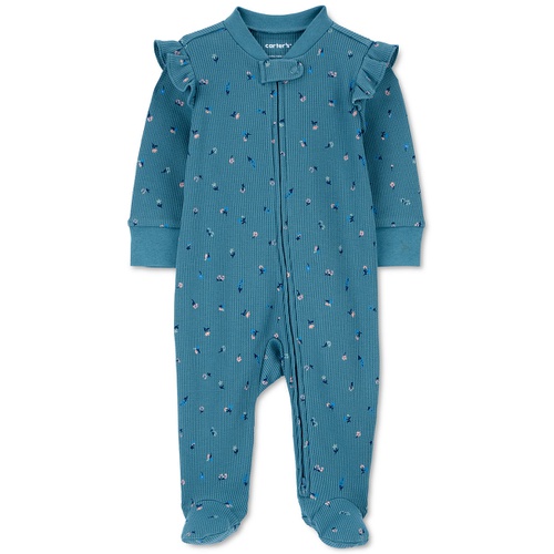 카터스 Baby Boys and Girls Textured 2 Way Zip Sleep & Play Footed Coverallt