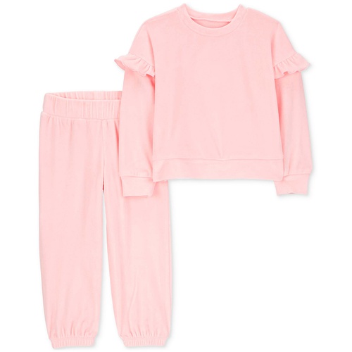 카터스 Toddler Girls Fuzzy Velboa Top & Pants 2 Piece Set