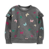 Toddler Girls Butterfly Fleece Sweatshirt