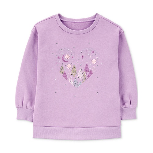 카터스 Toddler Girls Heart Fleece Sweatshirt
