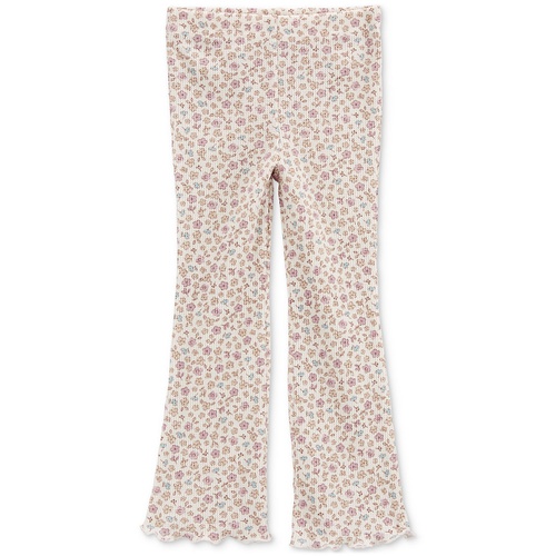 카터스 Toddler Girls Floral Print Thermal Flare Pants