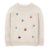 Toddler Boys Embroidered Camping Cotton Sweatshirt