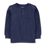 Little & Big Boys Drop Needle Long Sleeve Henley T Shirt