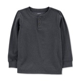 Little & Big Boys Drop Needle Long Sleeve Henley T Shirt