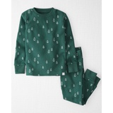 Carters Waffle Knit Evergreen Trees Pajamas Set