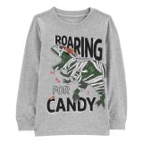 Carters Halloween Dinosaur Jersey Tee