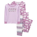 Carters 4-Piece Cheetah 100% Snug Fit Cotton PJs