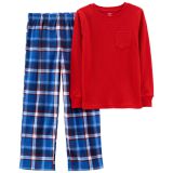 Carters Kid 2-Piece Thermal & Fleece PJs