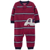 Carters Baby 1-Piece Truck Fleece Footless PJs