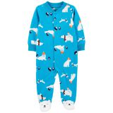 Carters Baby Polar Bear Zip-Up Fleece Sleep & Play