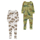 Carters 2-Pack 1-Piece 100% Snug Fit Cotton Footie PJs