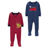 Carters 2-Pack 1-Piece 100% Snug Fit Cotton Footie PJs