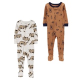 Carters 2-Pack 1-Piece 100% Snug Fit Cotton Footie PJs