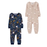 Carters 2-Pack 1-Piece 100% Snug Fit Cotton Footless PJs