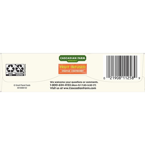  Cascadian Farm Organic, Orange Cranberry Chewy Granola Bars, 5 Count, 6.2 oz
